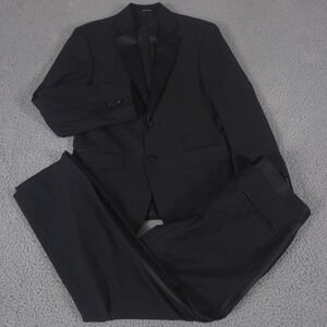 Pronto Uomo 2-Piece Tuxedo Mens 38 Short Pants 32x30 Silk Buttons Trim Suit